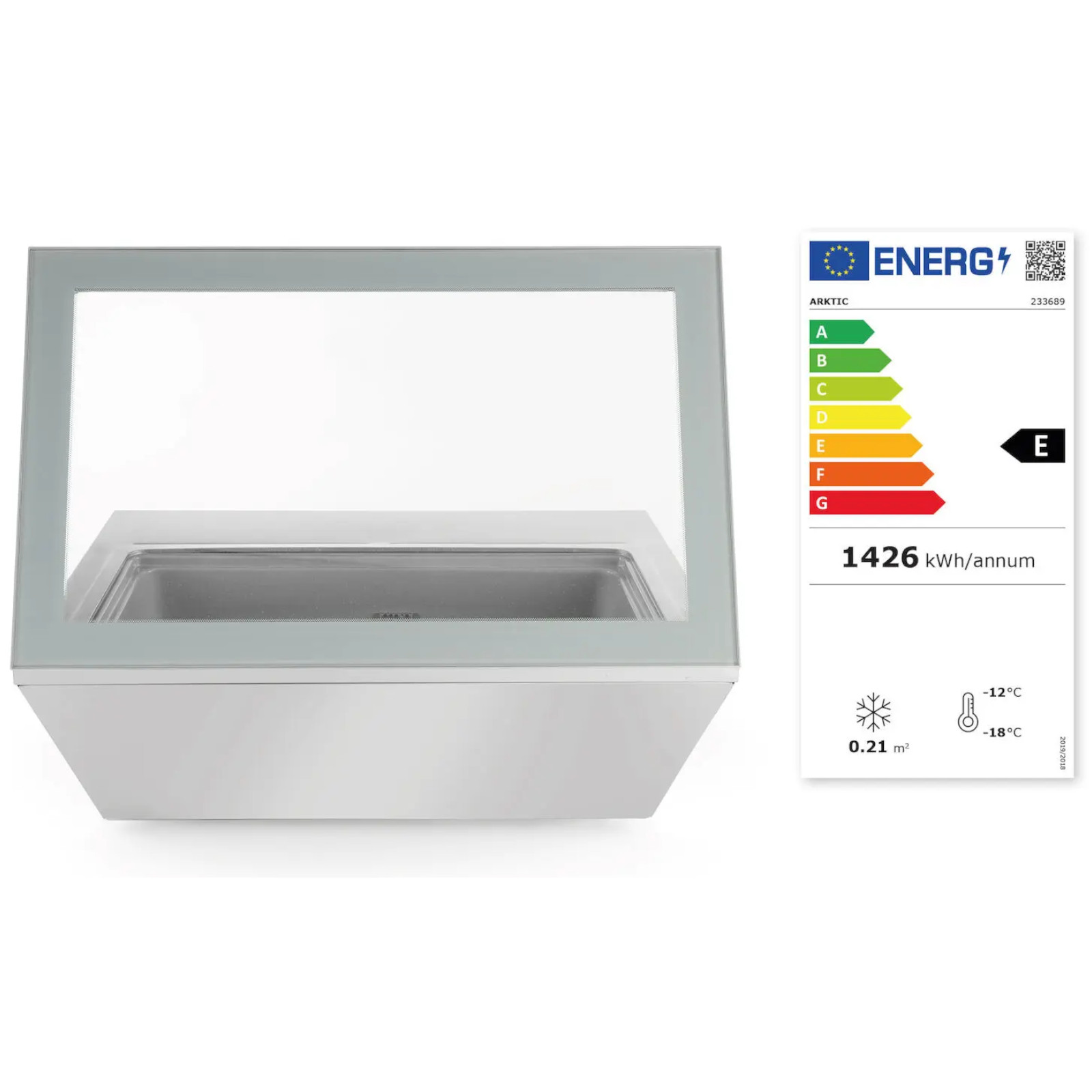 šaldytuvo Salotų Vitrina 8x Gn 1/6 77l Arktic Hendi 233689