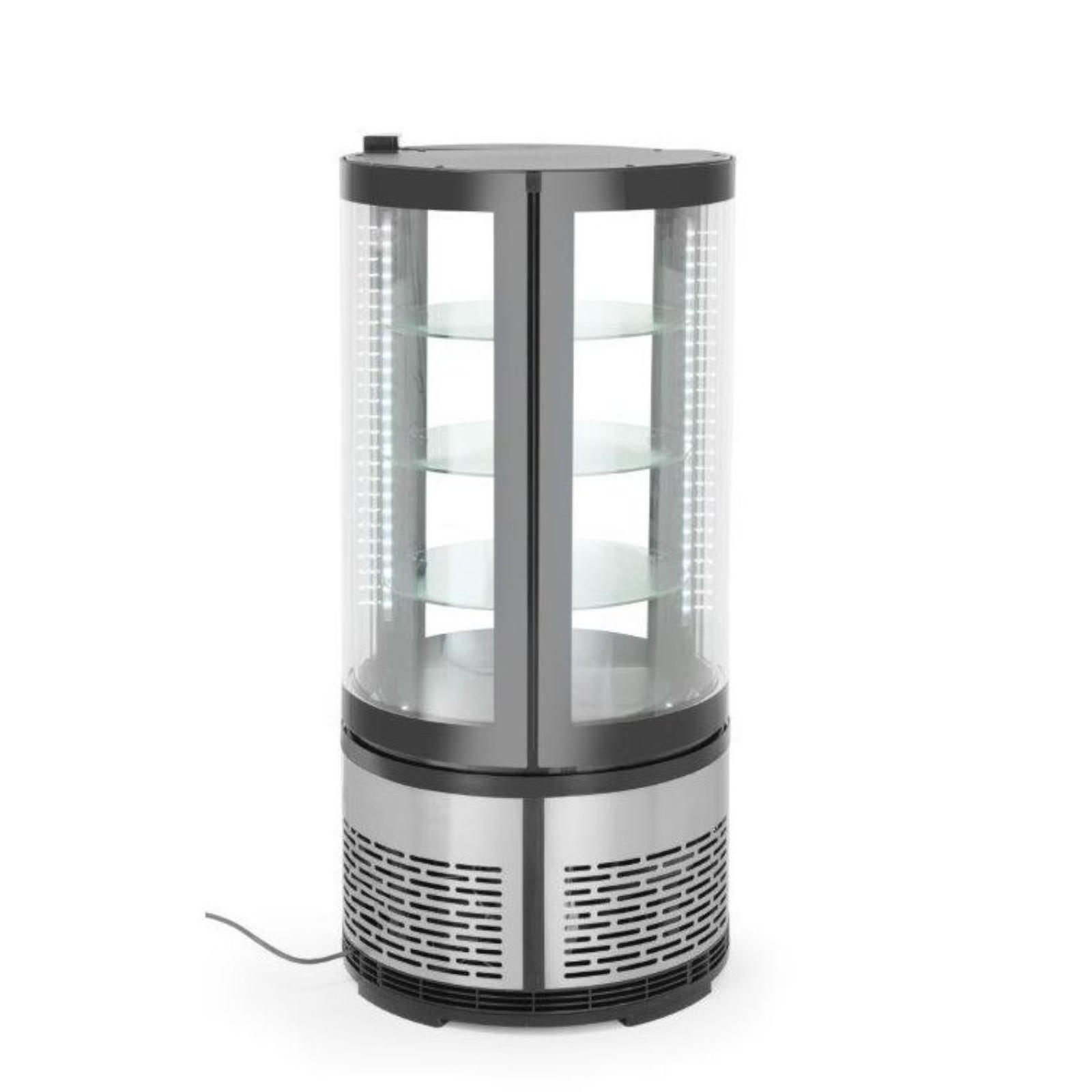Apvali Konditerijos Vitrina 3 Lentynos Led 100l