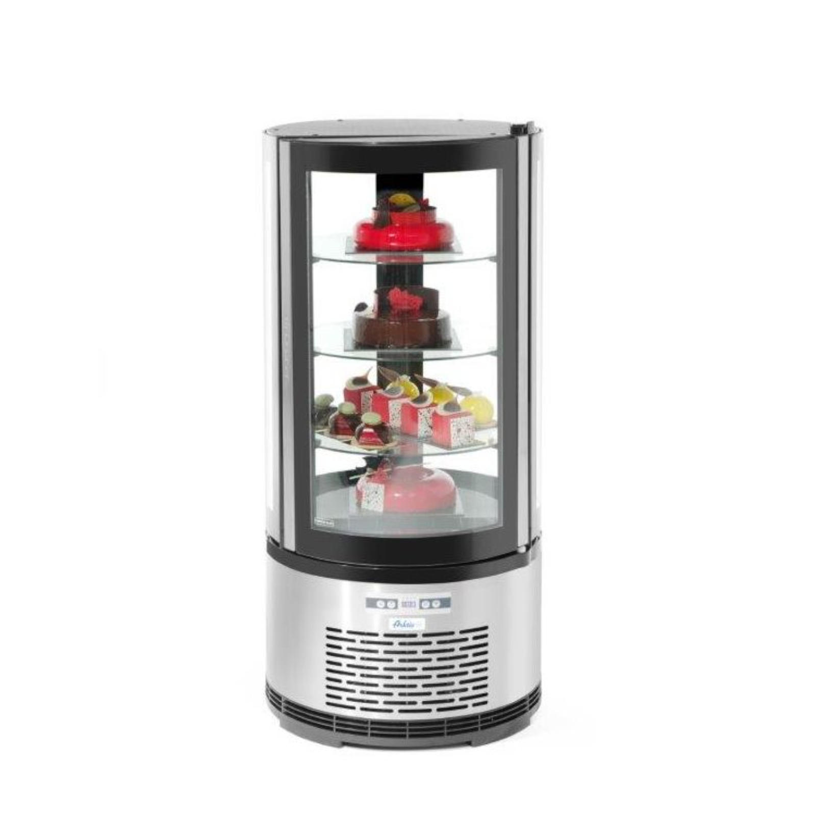 Apvali Konditerijos Vitrina 3 Lentynos Led 100l