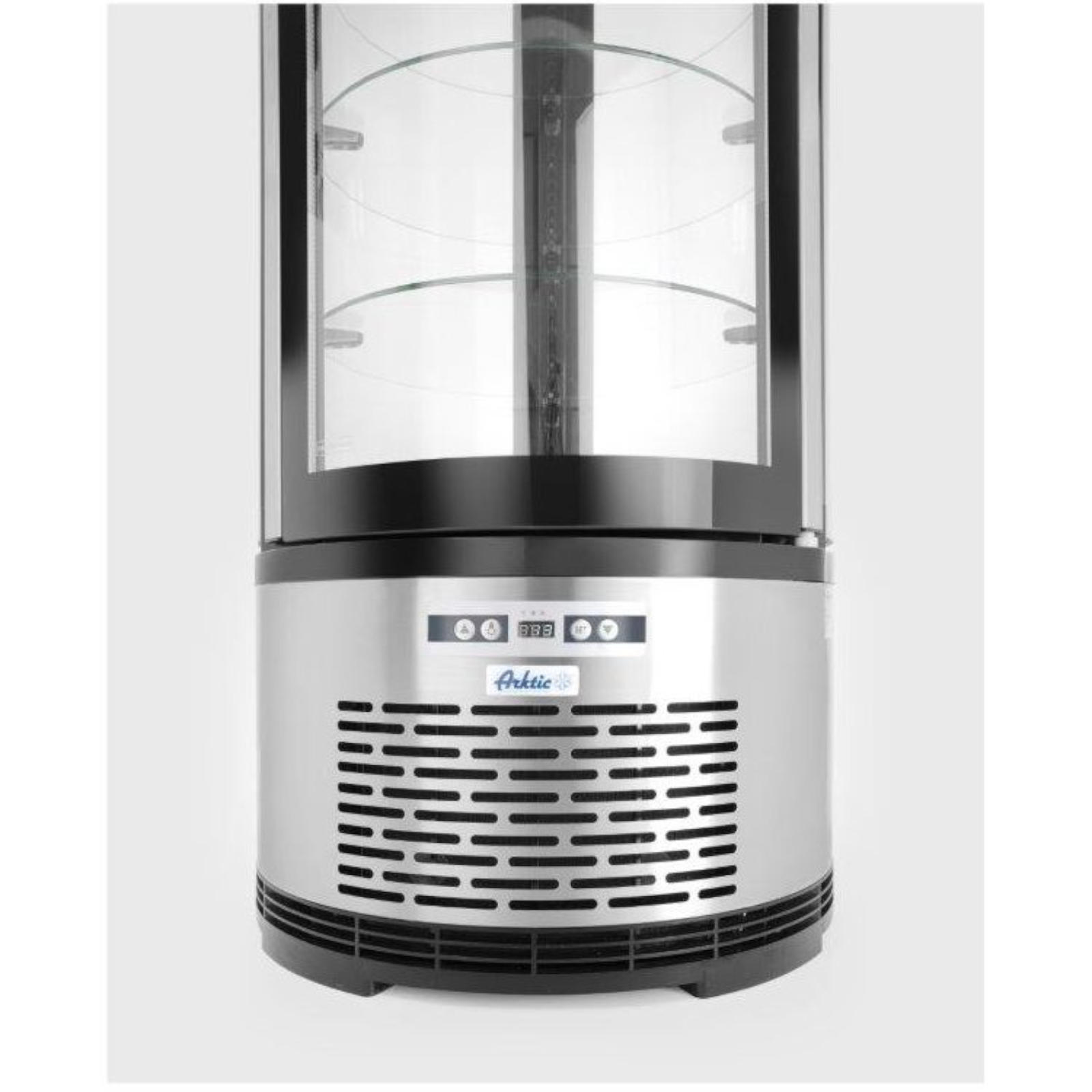 Apvali Konditerijos Vitrina 3 Lentynos Led 100l