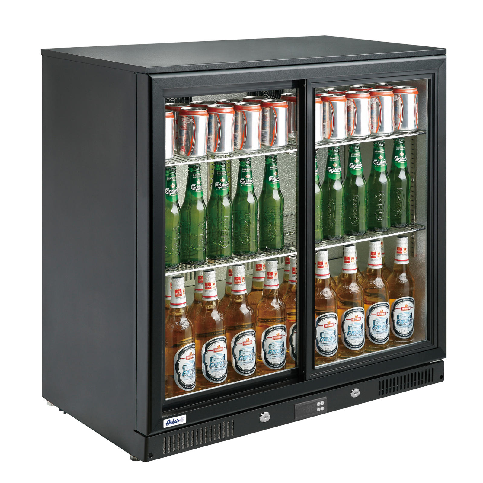 Gėrimų Baro šaldytuvas 2 Durų 90 Cm Pločio 228l