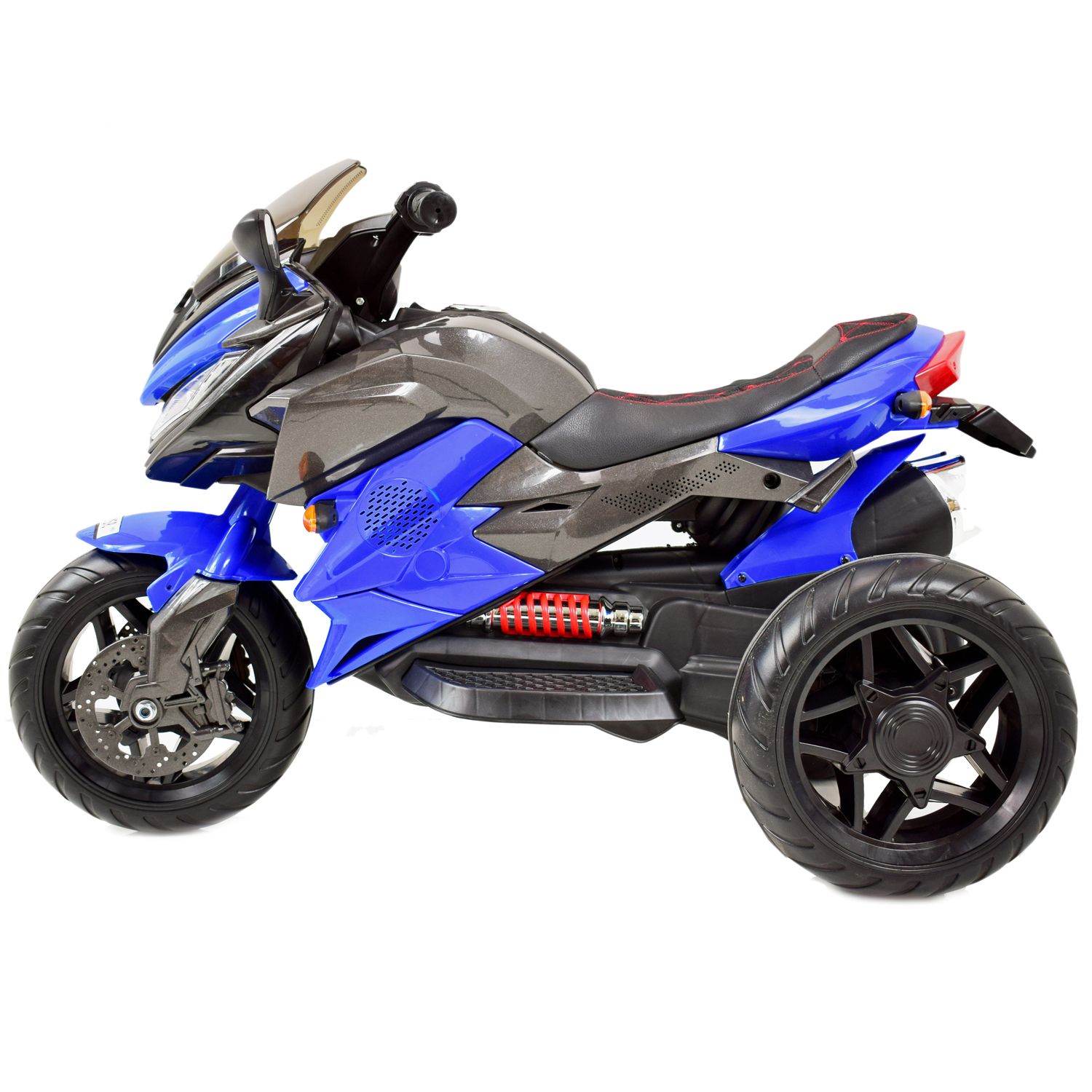 Mega Motociklas 3 Ratai - Minkšti Eva Ratai, Minkšta Dygsniuota Sėdynė/hs-5188