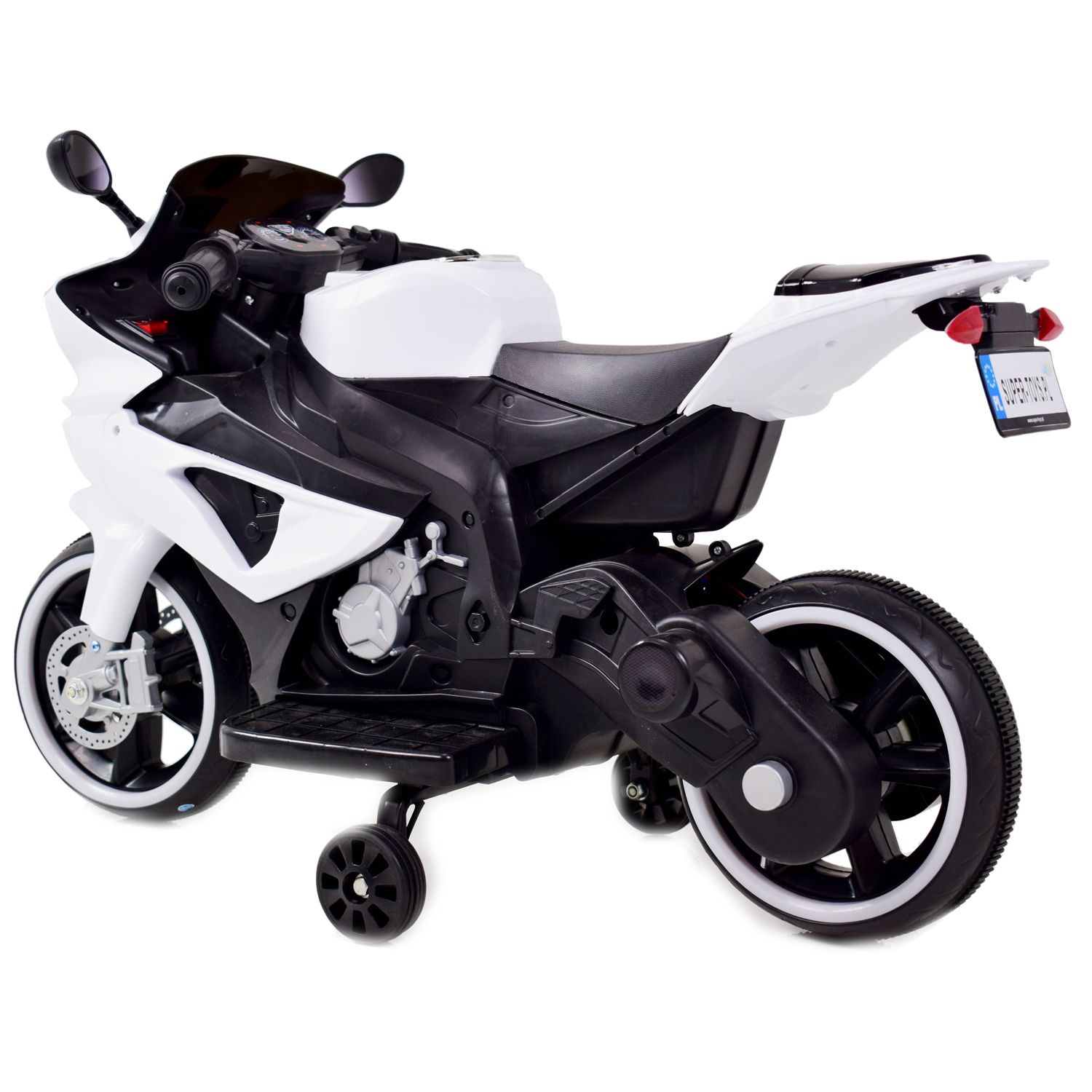 Power Racer Motoras 8798 2 Varikliai, 2 Baterijos - Pirmasis Motociklas Jūsų Vaikui, šviečiantys Ratai/ft8798