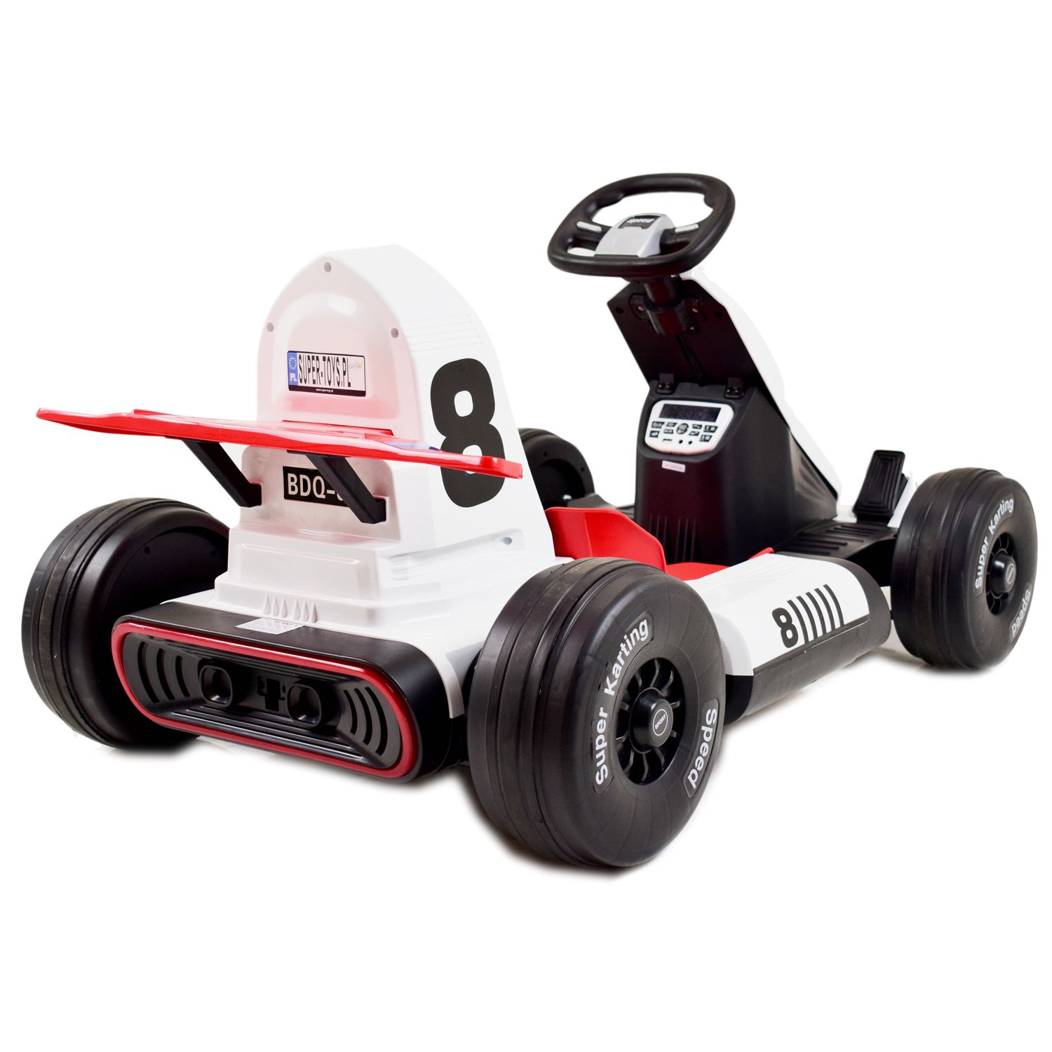 Greitas Išgalvotas Kartingas, Skirtas 12 V Akumuliatoriui, Reguliuojamas - Išplečiamas Rėmas, Itin Smagusbdq-8