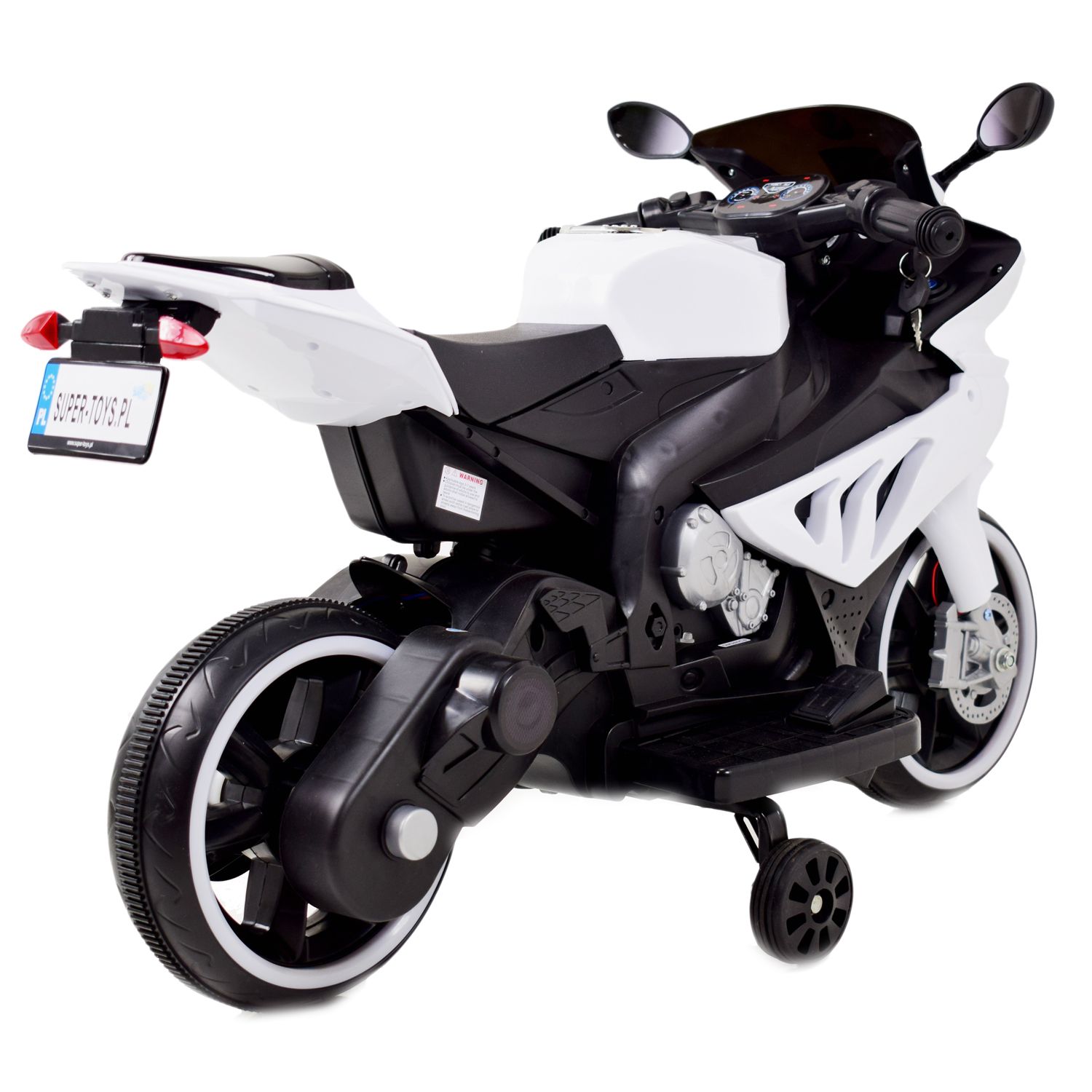 Power Racer Motoras 8798 2 Varikliai, 2 Baterijos - Pirmasis Motociklas Jūsų Vaikui, šviečiantys Ratai/ft8798