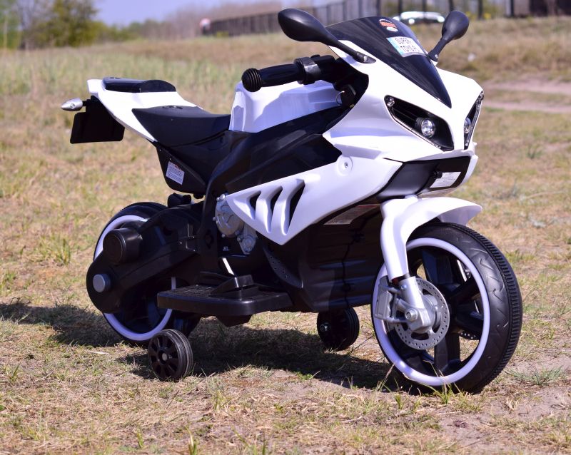 Power Racer Motoras 8798 2 Varikliai, 2 Baterijos - Pirmasis Motociklas Jūsų Vaikui, šviečiantys Ratai/ft8798