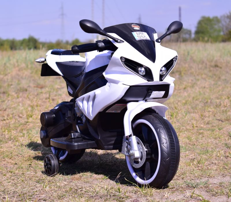 Power Racer Motoras 8798 2 Varikliai, 2 Baterijos - Pirmasis Motociklas Jūsų Vaikui, šviečiantys Ratai/ft8798