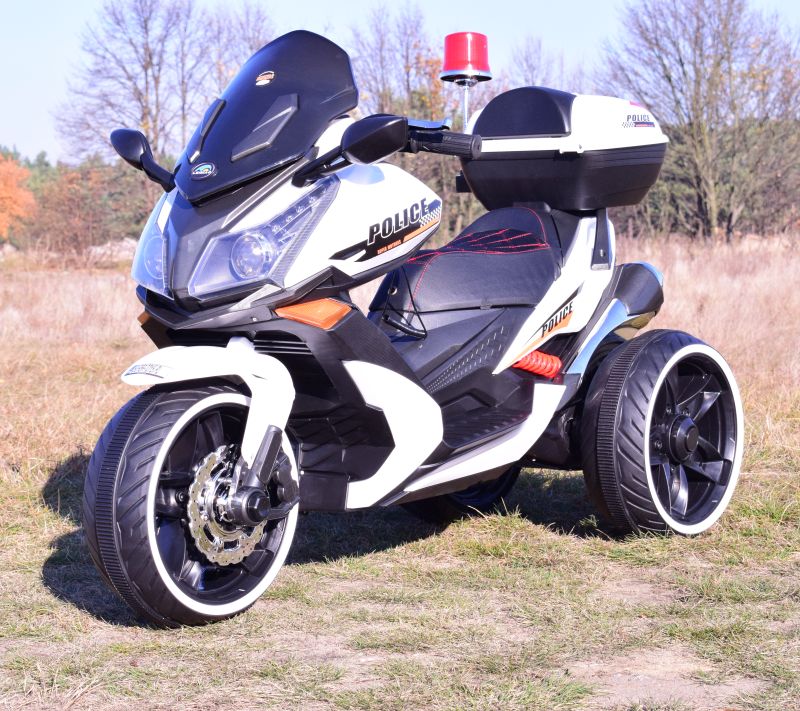 Milžiniškas Policijos Motoroleris, Sirenos Garsai, Megafonas, Gaidys, Minkšta Sėdynė, Dujų Pedalas/ak550