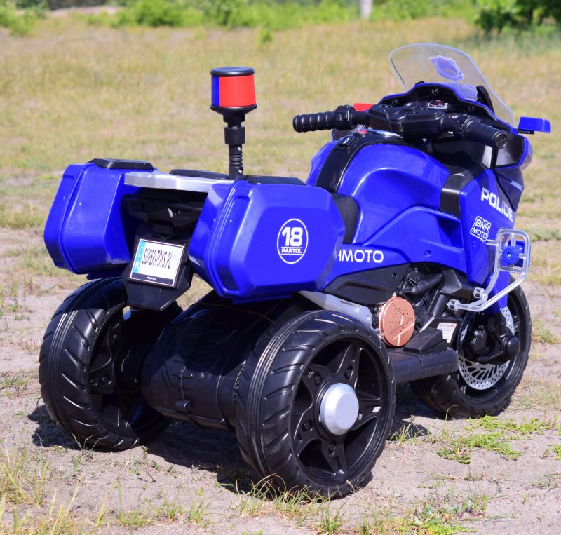 Greitaeigis Policijos Motociklas Su Gaidžiu, Minkštais Ratais, Garsais, Dviem Varikliais, Nuotolinio Valdymo Pulteliu/nt5188