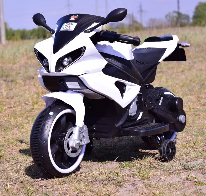 Power Racer Motoras 8798 2 Varikliai, 2 Baterijos - Pirmasis Motociklas Jūsų Vaikui, šviečiantys Ratai/ft8798