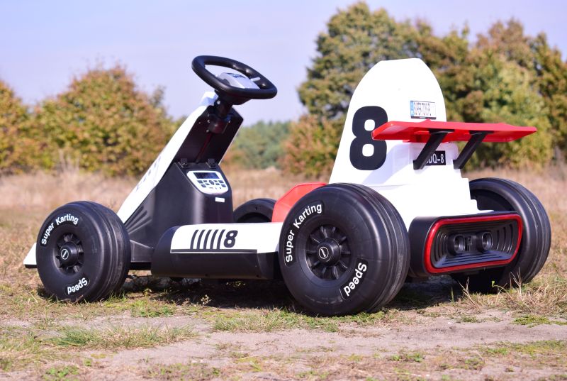 Greitas Išgalvotas Kartingas, Skirtas 12 V Akumuliatoriui, Reguliuojamas - Išplečiamas Rėmas, Itin Smagusbdq-8