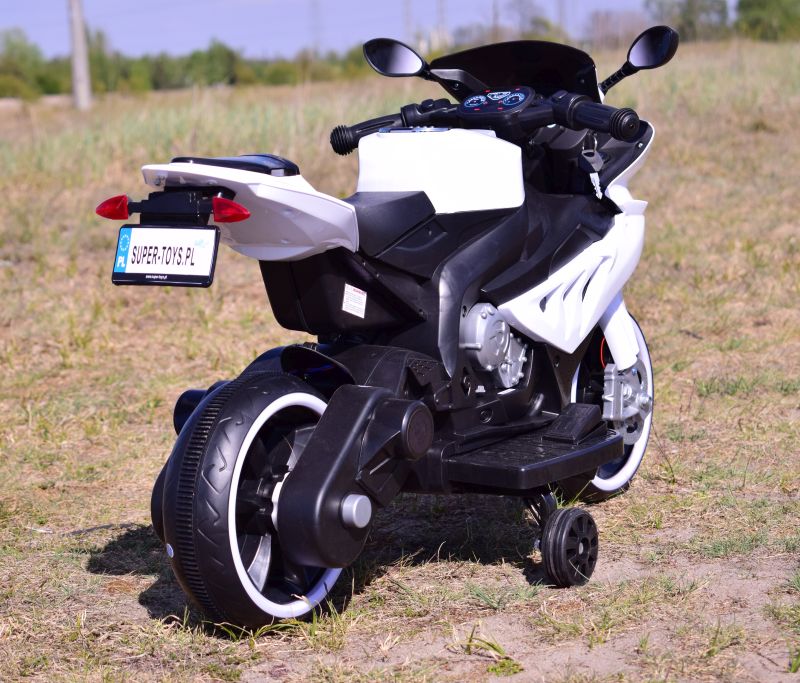 Power Racer Motoras 8798 2 Varikliai, 2 Baterijos - Pirmasis Motociklas Jūsų Vaikui, šviečiantys Ratai/ft8798