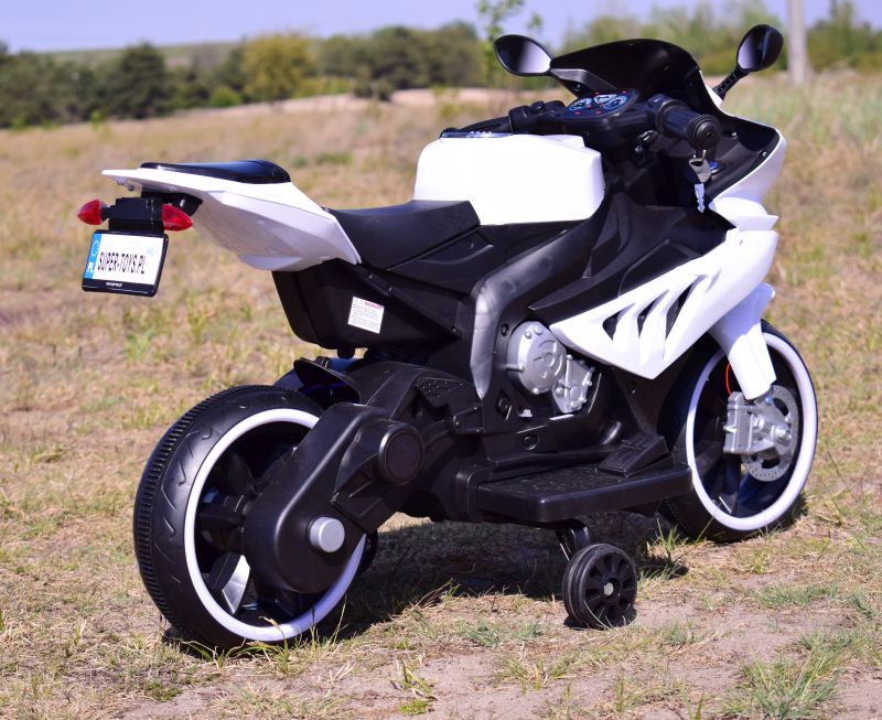 Power Racer Motoras 8798 2 Varikliai, 2 Baterijos - Pirmasis Motociklas Jūsų Vaikui, šviečiantys Ratai/ft8798
