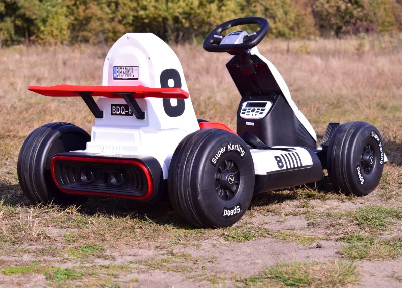 Greitas Išgalvotas Kartingas, Skirtas 12 V Akumuliatoriui, Reguliuojamas - Išplečiamas Rėmas, Itin Smagusbdq-8