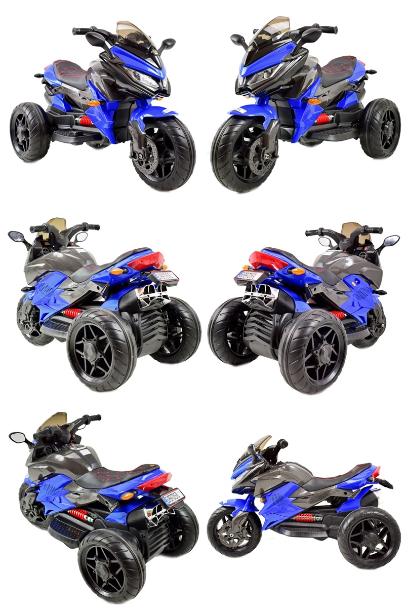 Mega Motociklas 3 Ratai - Minkšti Eva Ratai, Minkšta Dygsniuota Sėdynė/hs-5188