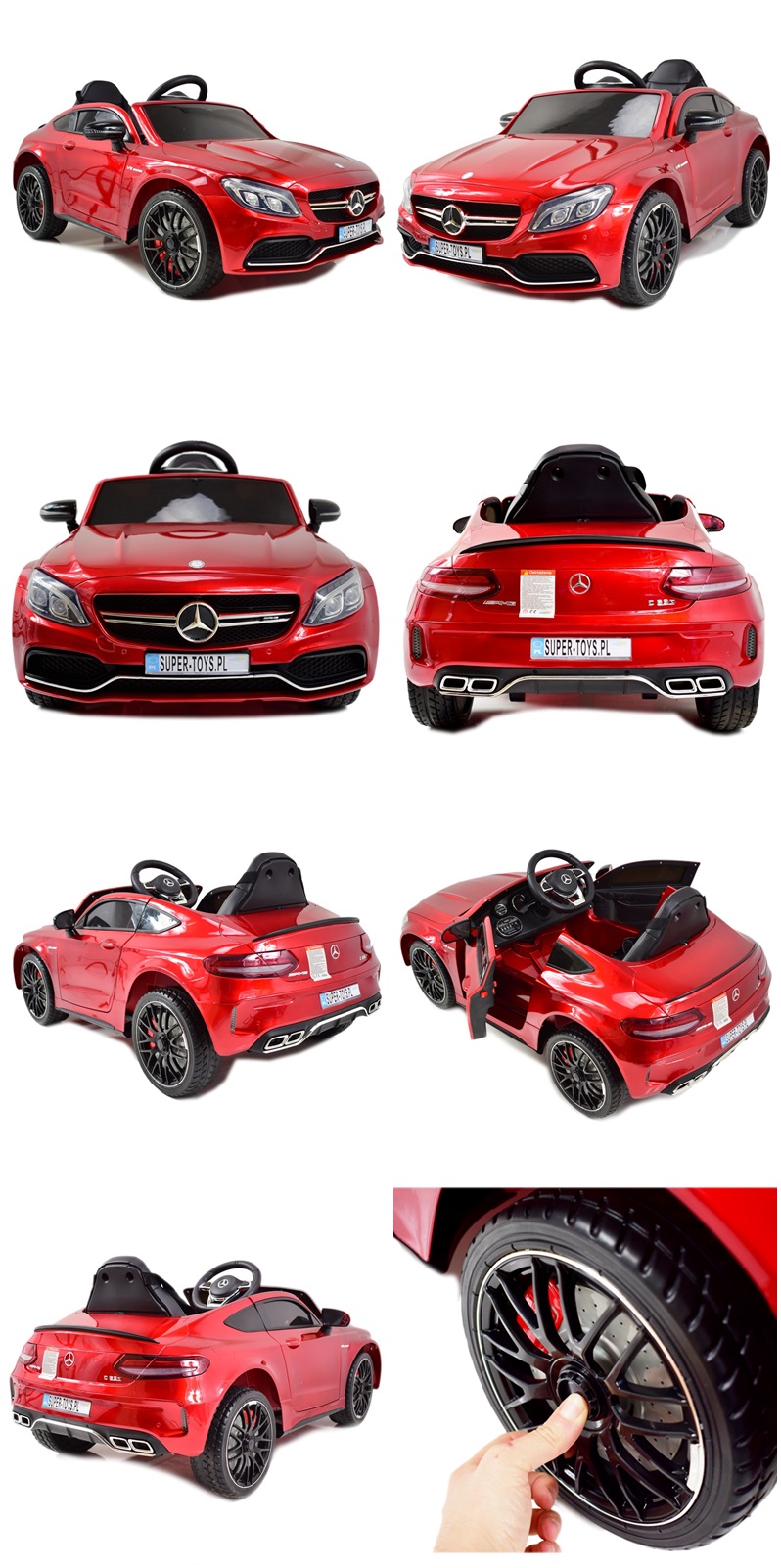 Mercedes C 63 S Coupe, Minkšta Sėdynė , Minkšti Ratai, Esw Sistema, 5 Taškų Saugos Diržai /qy-1588