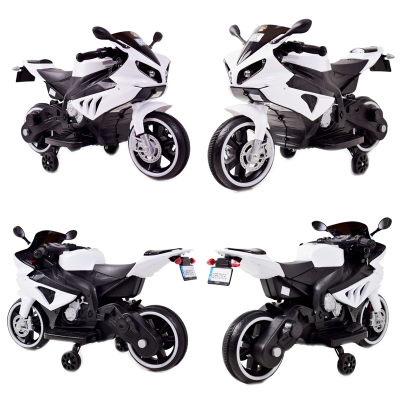 Power Racer Motoras 8798 2 Varikliai, 2 Baterijos - Pirmasis Motociklas Jūsų Vaikui, šviečiantys Ratai/ft8798