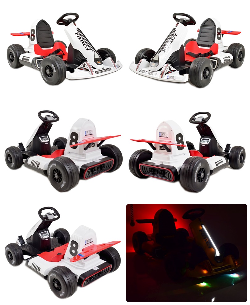 Greitas Išgalvotas Kartingas, Skirtas 12 V Akumuliatoriui, Reguliuojamas - Išplečiamas Rėmas, Itin Smagusbdq-8