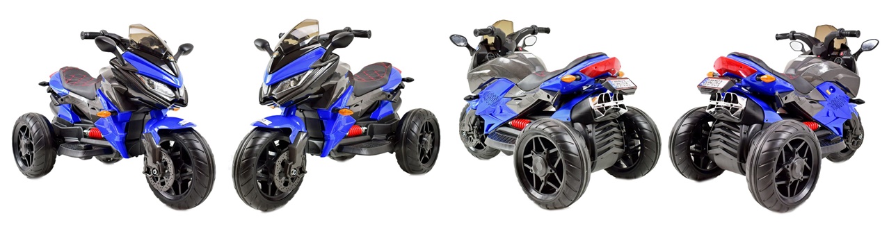 Mega Motociklas 3 Ratai - Minkšti Eva Ratai, Minkšta Dygsniuota Sėdynė/hs-5188