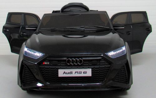 Audi Rs6 Gt Black Akumuliatorinis Automobilio Eva Odos Nuotolinio Valdymo Pultelis
