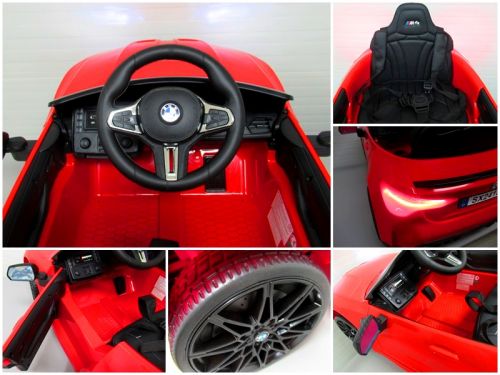 Bmw M4 Red Akumuliatorinis Automobilis Eva Odinis Nuotolinio Valdymo Pultelis