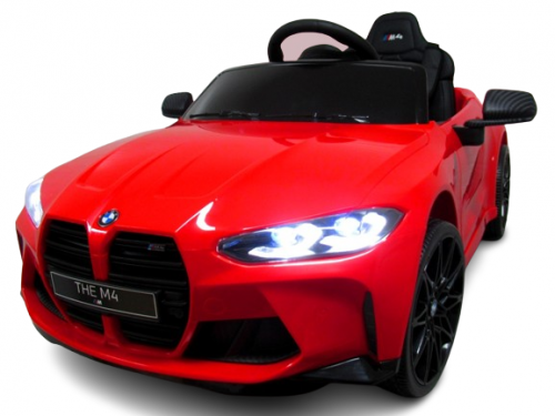 Bmw M4 Red Akumuliatorinis Automobilis Eva Odinis Nuotolinio Valdymo Pultelis