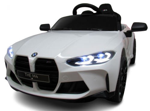 Bmw M4 White Akumuliatorinis Automobilio Eva Odos Nuotolinio Valdymo Pultas