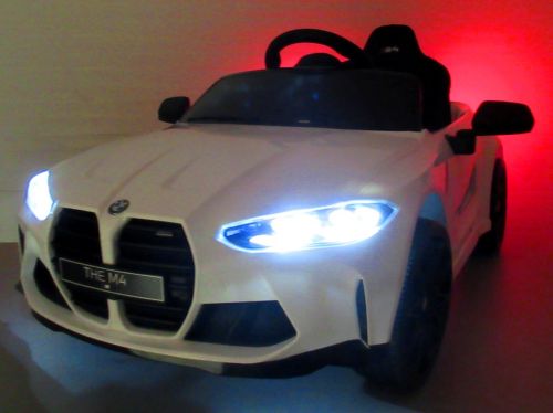 Bmw M4 White Akumuliatorinis Automobilio Eva Odos Nuotolinio Valdymo Pultas