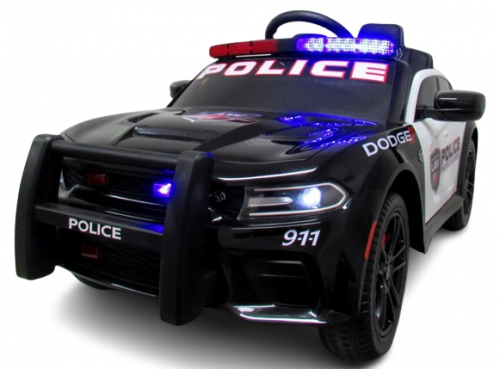 Doge Police Srt Black Akumuliatorinis Automobilis Eva Odinis Nuotolinio Valdymo Pultelis