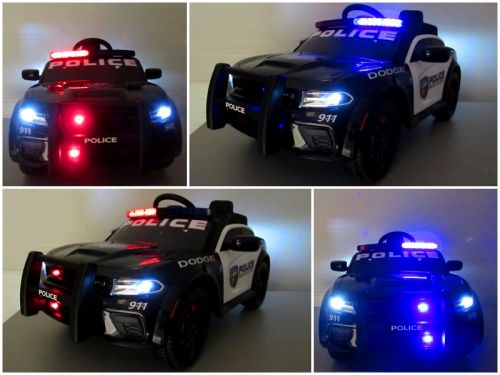 Doge Police Srt Black Akumuliatorinis Automobilis Eva Odinis Nuotolinio Valdymo Pultelis
