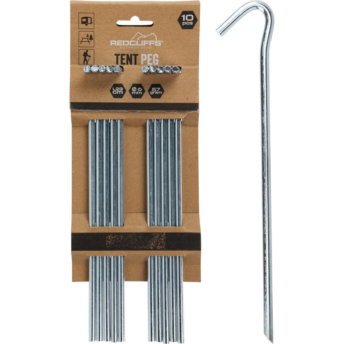 Palapinės Smeigtukai 23cm Kpl. 10vnt. Metalinių Raudonųjų Vinių