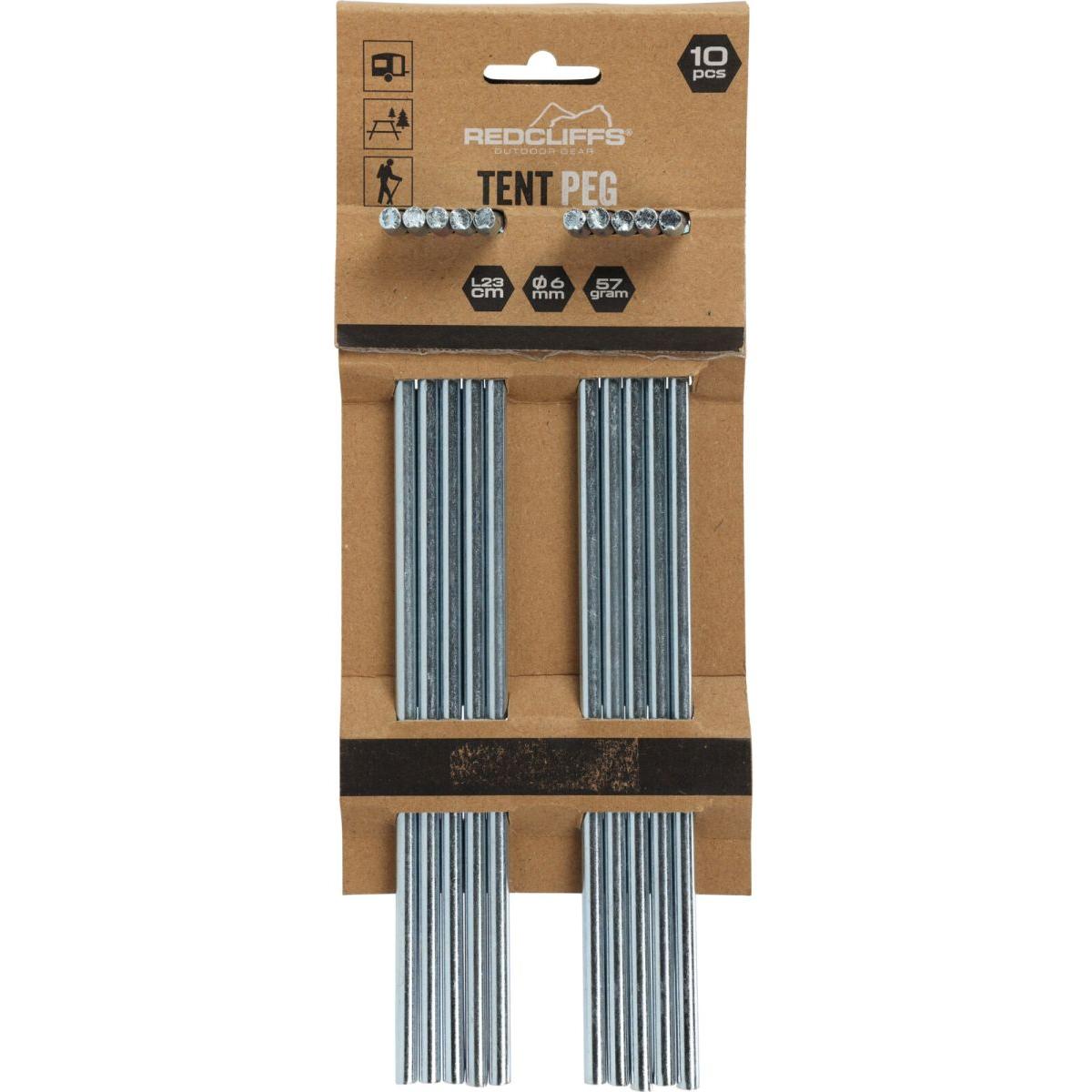Palapinės Smeigtukai 23cm Kpl. 10vnt. Metalinių Raudonųjų Vinių