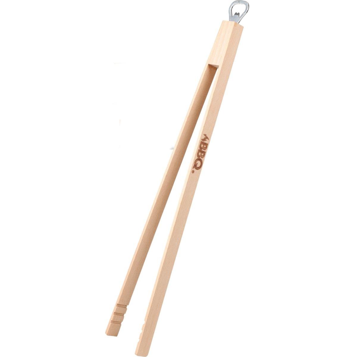Medinės Kepsninės žnyplės 48 Cm Su Atidarytuvu