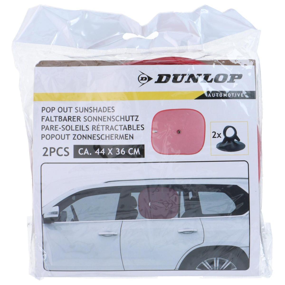 Apsauginis Skydelis Nuo Saulės Su Siurbtuku 2 Vnt. Dunlop Raudonas