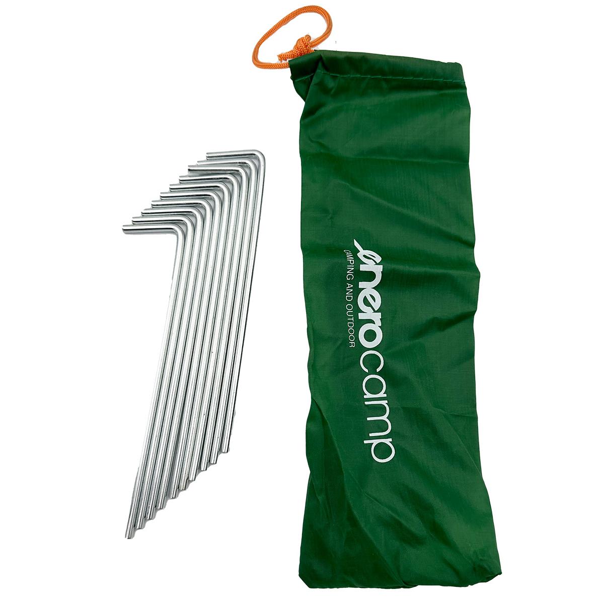 Tent Pigs 18cm (15+3cm) Kpl.10 Sheet Metal