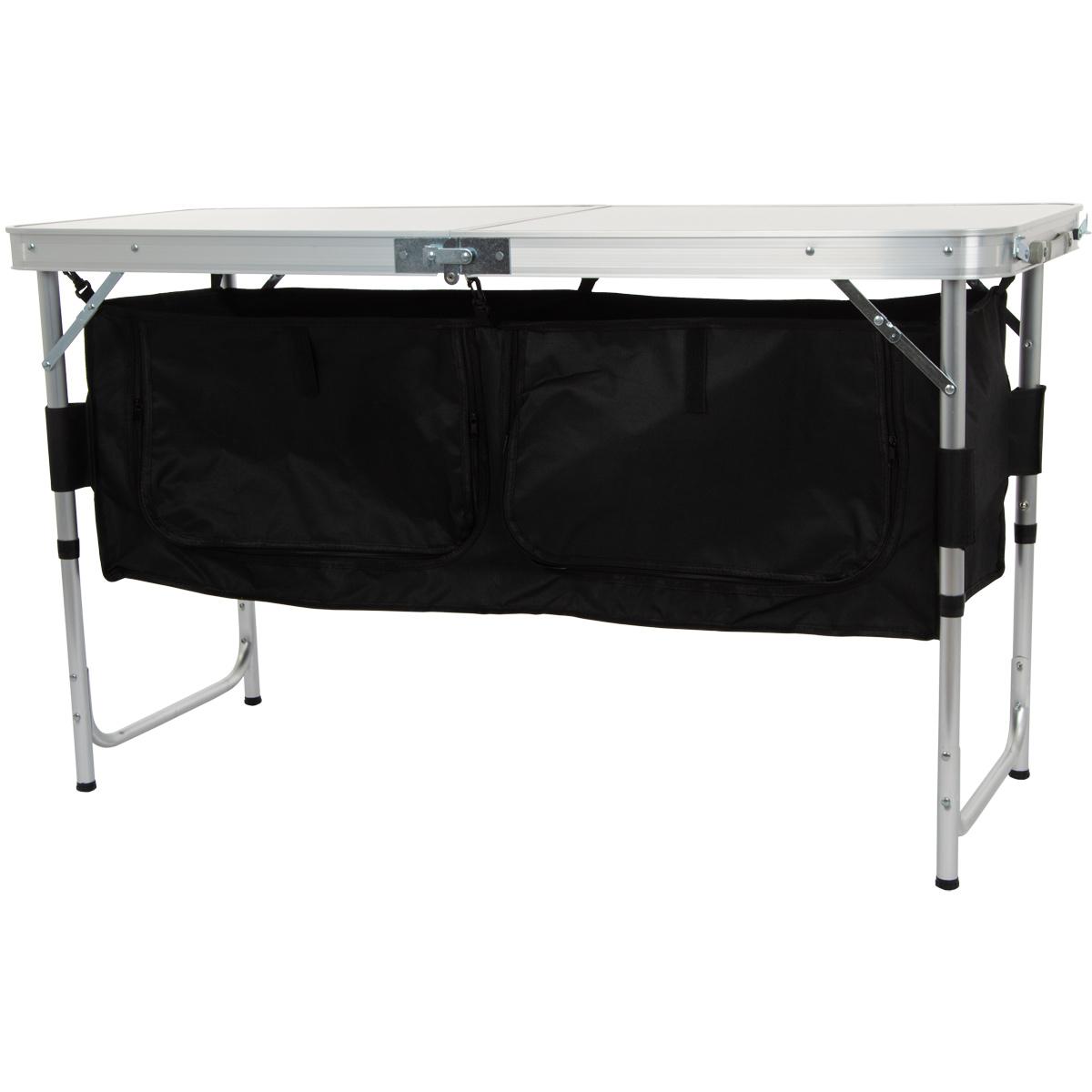 Sulankstomas Turistinis Stalas 120x47x70/62/54cm Su Spinta 33x30x36cm