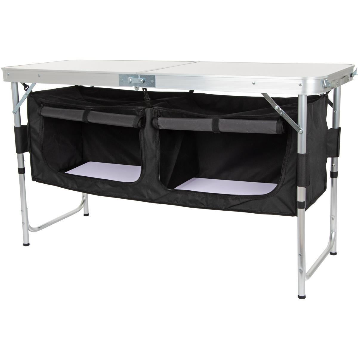 Sulankstomas Turistinis Stalas 120x47x70/62/54cm Su Spinta 33x30x36cm