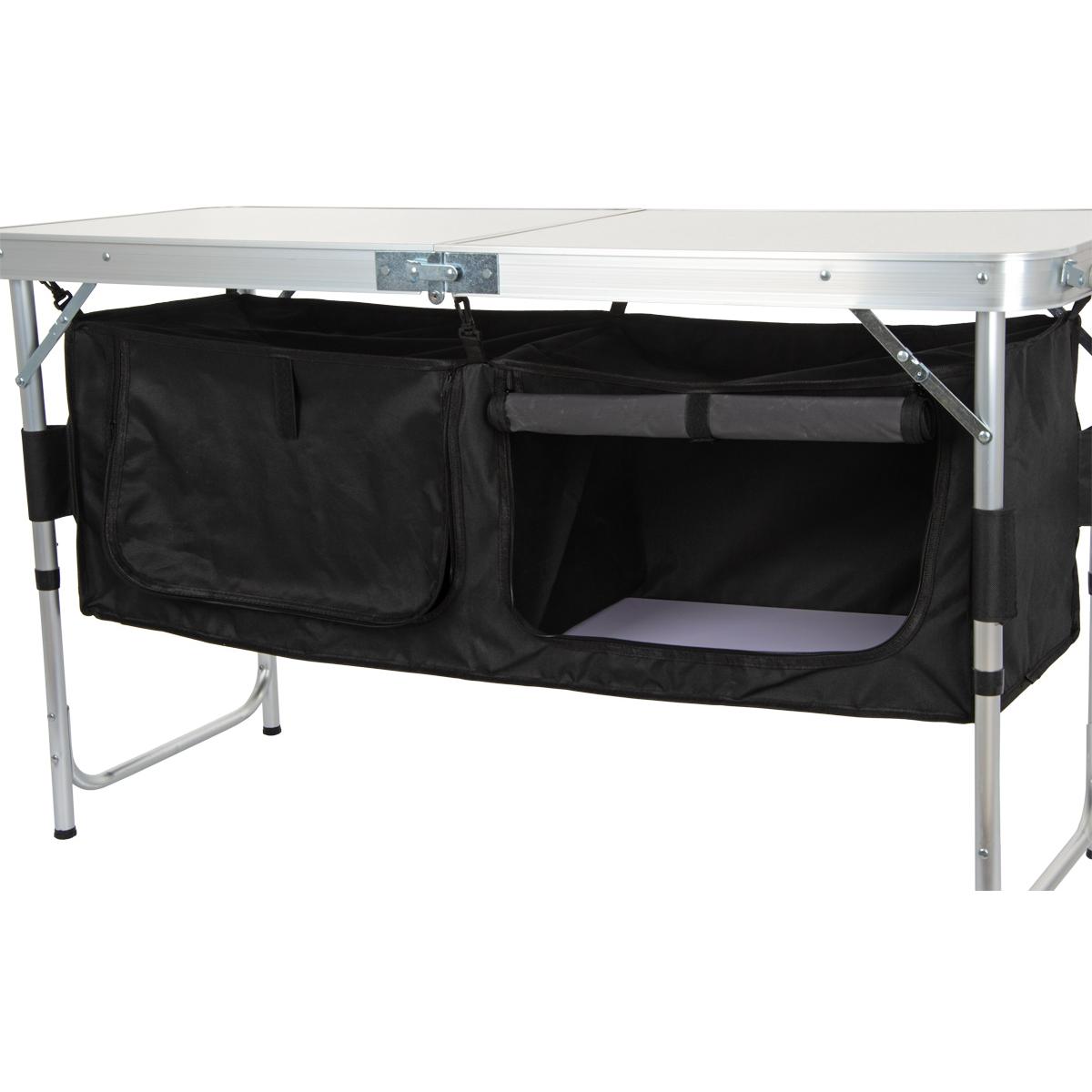 Sulankstomas Turistinis Stalas 120x47x70/62/54cm Su Spinta 33x30x36cm