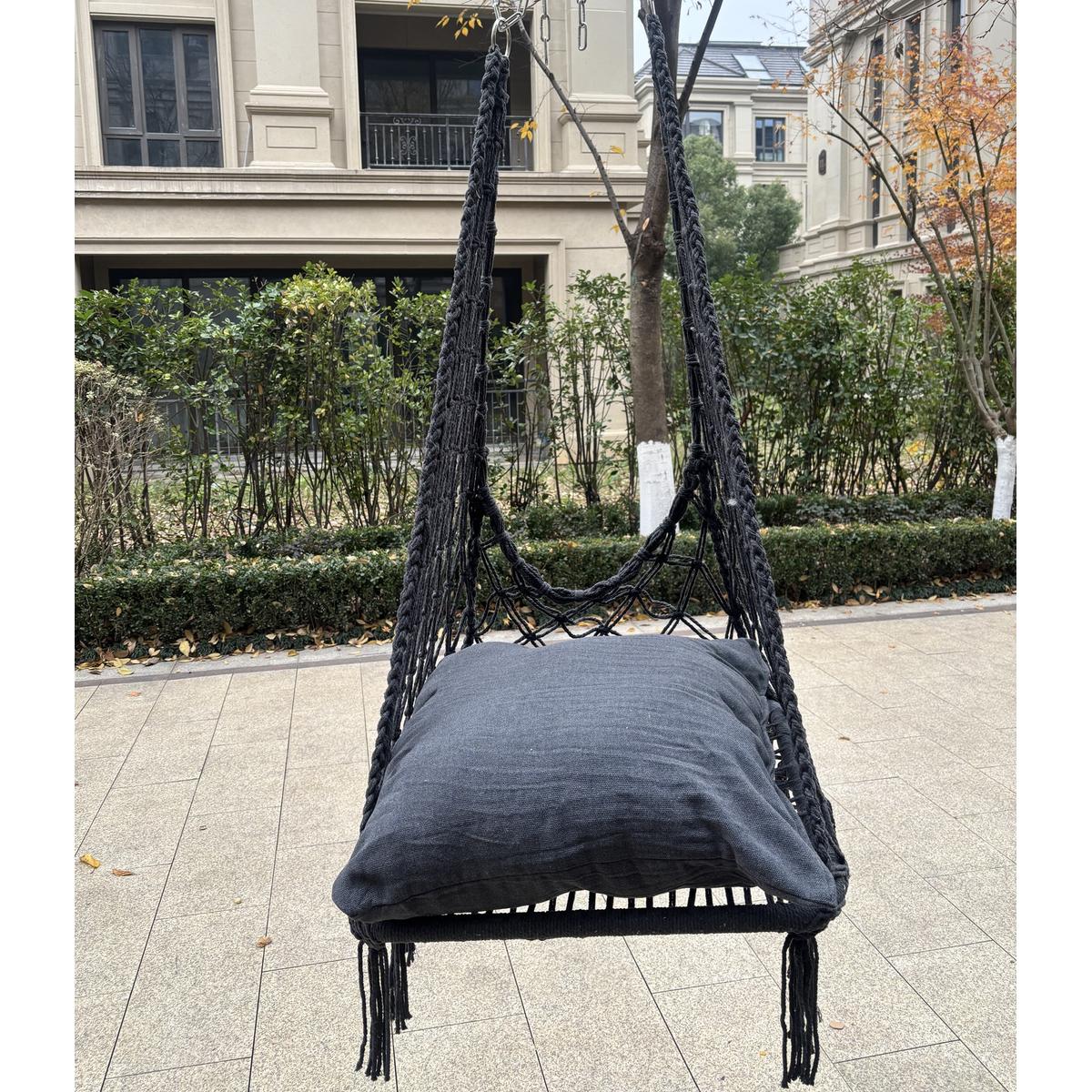 Kabinamasis Baldas Hamak 60x60x120cm Su Pagalvėle Tamsiai Pilka