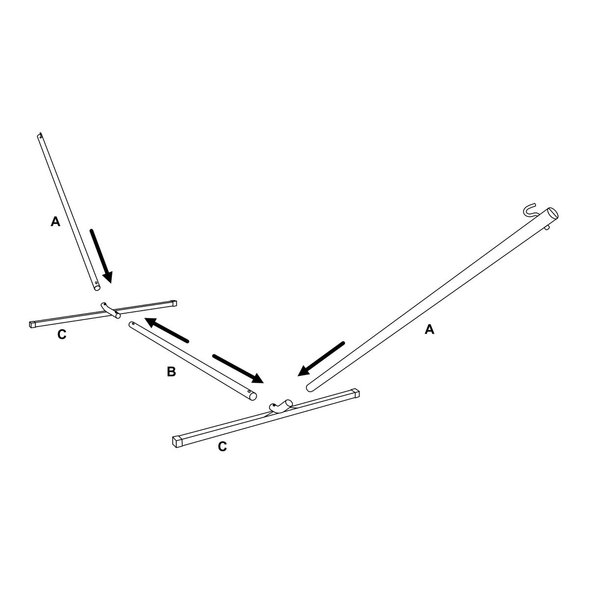 Metalinis Hammota Stovas 374x91x111cm