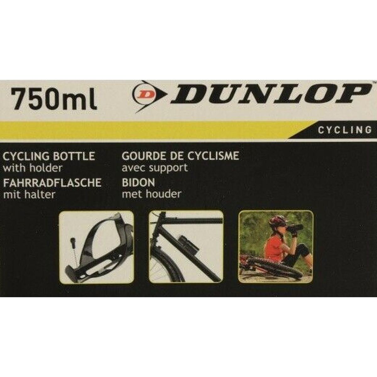 Dviračio Bidonas Dunlop 750ml Su Krepšeliu, Baltas