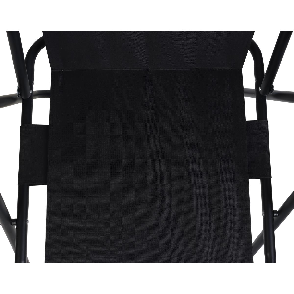 Turistinė Kėdė Su Porankiais 52x44x75cm Sklendimo Kėdė Black