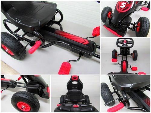 Gokart G8 Red, Vaikiškas Kartingas, Pripučiami Ratai