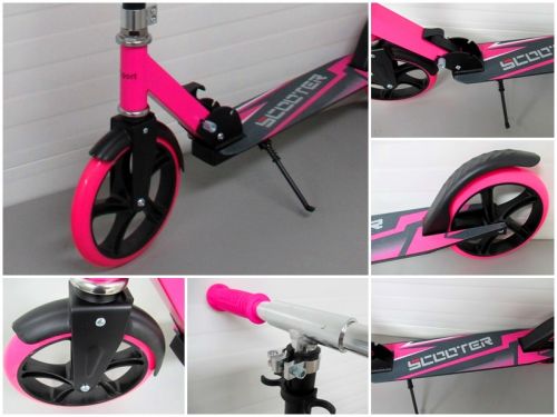 Didelis Motoroleris H5 Pink Sulankstomas R-sport 200 Mm Ratais Iki 100 Kg