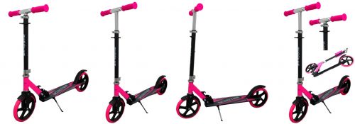 Didelis Motoroleris H5 Pink Sulankstomas R-sport 200 Mm Ratais Iki 100 Kg