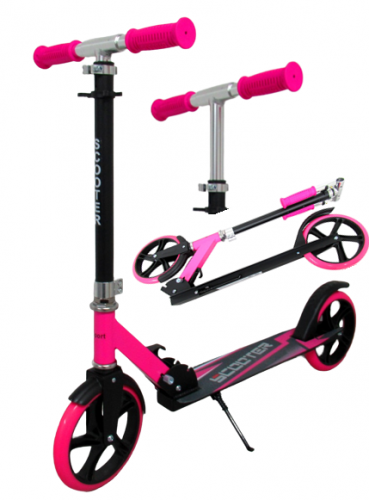 Didelis Motoroleris H5 Pink Sulankstomas R-sport 200 Mm Ratais Iki 100 Kg