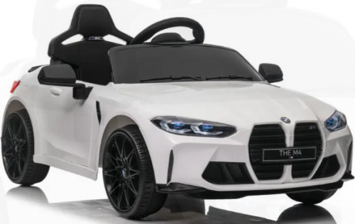 Bmw M4 White Akumuliatorinis Automobilio Eva Odos Nuotolinio Valdymo Pultas