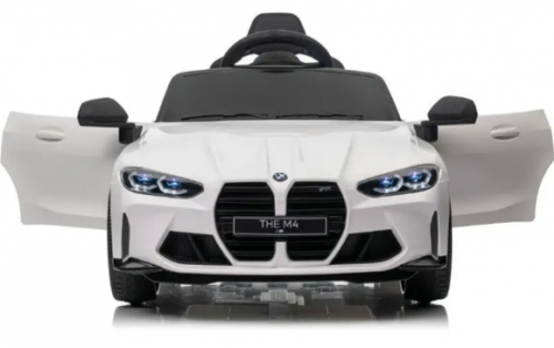 Bmw M4 White Akumuliatorinis Automobilio Eva Odos Nuotolinio Valdymo Pultas