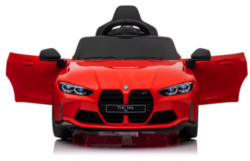 Bmw M4 Red Akumuliatorinis Automobilis Eva Odinis Nuotolinio Valdymo Pultelis