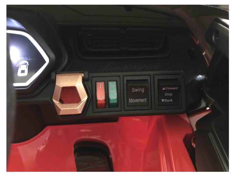 Originalus Lamborghini šienas, Minkšti Ratlankiai, Minkšta Sėdynė, Svyravimo Funkcija - Pilna Galimybė /qls6388